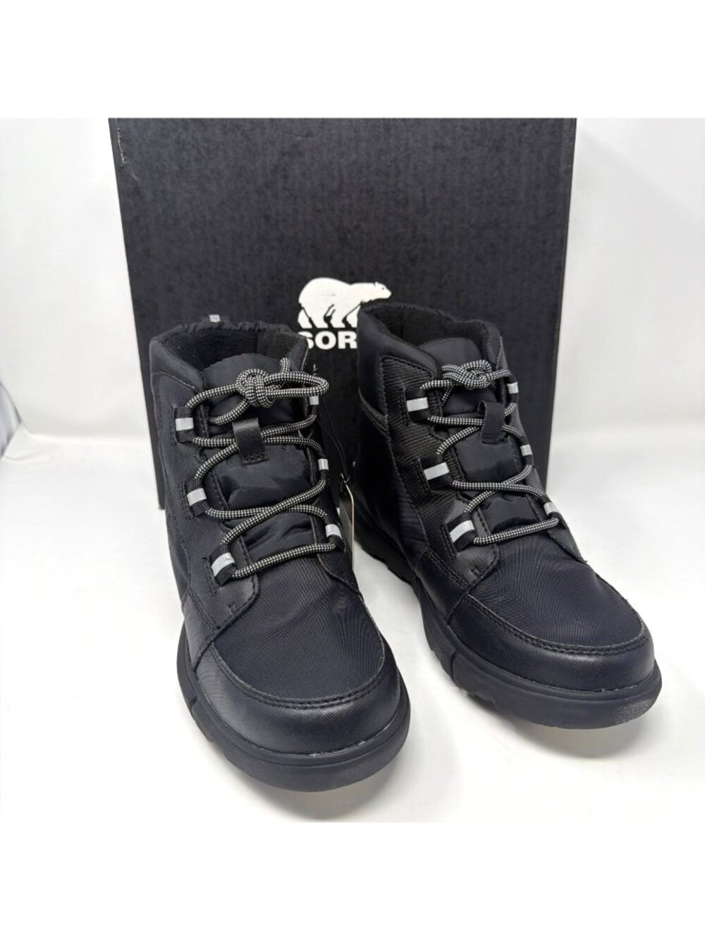 Sorel Explorer II Carnival Sport Waterproof Womens Black Boots Size 8.5